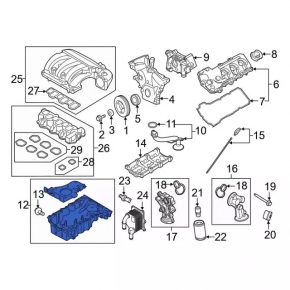 Engine sump Ford Explorer 13-19 3.5 type 2