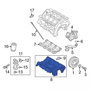 Engine sump Ford Explorer 13-19 3.5 type 2