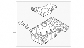 Engine sump Ford Explorer 13-19 3.5 type 2