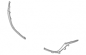 Left radiator grille molding for Mazda 3 14-16 BM pre-restored