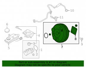 Lincoln MKC 15-19 AWD Vacuum Booster