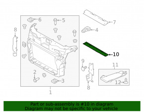 Lower radiator deflector Ford Explorer 16-19