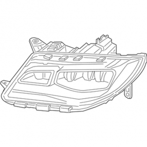 Headlight front left complete Lincoln MKZ 17-20 level 7, LED type 2