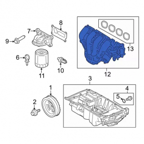 Intake manifold Ford Escape MK4 20- hybrid, plug-In