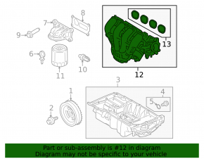 Intake manifold Ford Escape MK4 20- hybrid, plug-In