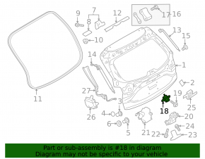 External trunk release button for Mazda CX-50 2023-2025