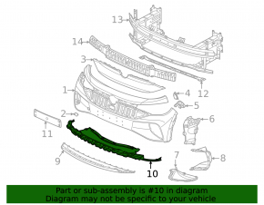 Front bumper protection central Volkswagen ID.4 21-23