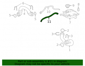 Cooling system hoses for Chevrolet Cruze 17-19