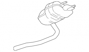 Rear muffler with barrel for Chevrolet Cruze 16-