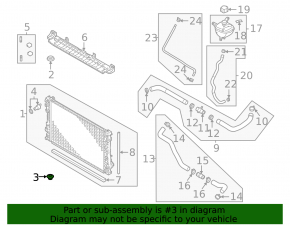Mitsubishi Outlander 22-25mm Lower Left Radiator Support
