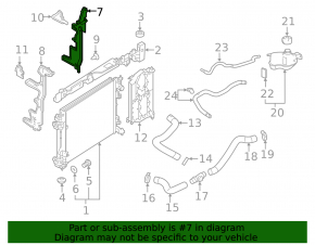 Right radiator deflector Nissan Rogue Sport 17-19