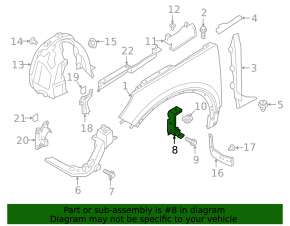 Upper Front Right Wing Bracket Volvo XC40 19-25
