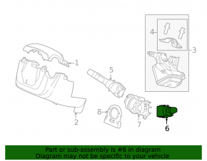 Steering column switch right Acura ILX 13-22