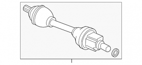 Drive half shaft front left Volvo XC40 19-25 AWD