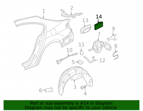 Left ventilation shield VW CC 08-17
