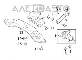 Engine mount left Subaru Forester 19-21 SK