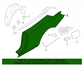 Quarter wing rear left BMW 4 F33 14-20 convertible