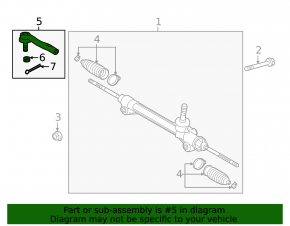 Steering tip left Lexus ES300h ES350 13-18 CTR