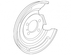 Brake Disc Cover Rear Left Lexus CT200h 11-17