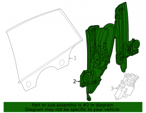 Window lift mechanism rear left BMW i4 22-26