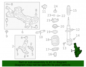 Front left axle Kia Sorento 13-15