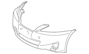 Bare front bumper Lexus IS250 IS350 11-13