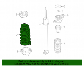 Rear left spring Kia EV6 22-24 Long Range, RWD