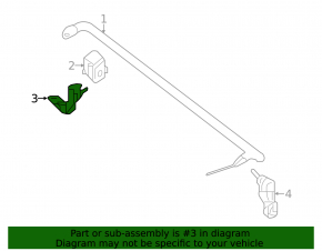 Rear stabilizer mounting bracket left Nissan Altima 13-18