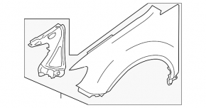Front left wing Subaru b10 Tribeca