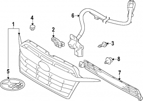 Subaru Ascent 23-26 front bumper lower grille