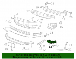 Front bumper mount, right, VW Beetle 12-19