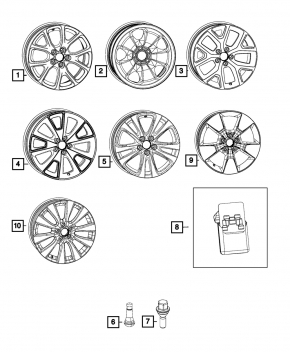 Wheel disk R18 Jeep Cherokee KL 14-18 type 1 chrome