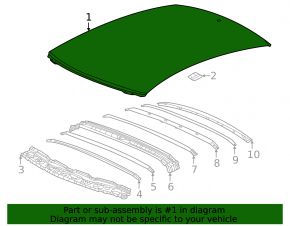 Roof metal Honda Civic XI FE/FL 22-26 5d without sunroof