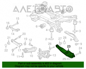 Lower control arm under the rear left spring, Chrysler 200 15-17
