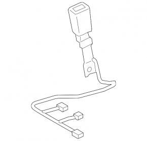 Lexus ES250 ES300h ES350 Passenger Seat Belt Latch 19-26 Black
