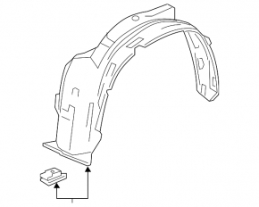 Front right fender liner for Honda CRV 12-14