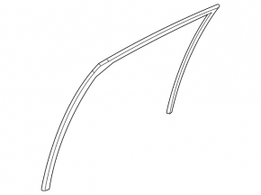 Rear left glass seal Nissan Altima 19-24