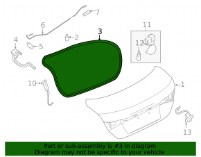 Nissan Sentra 13-15 Trunk Lid Seal