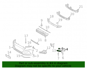 Front bumper mount right Hyundai Sonata 18-19