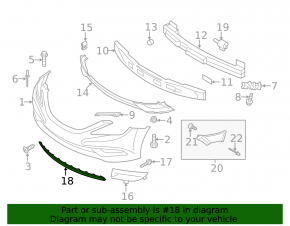 Front Bumper Lip Hyundai Sonata 11-14 Type 2