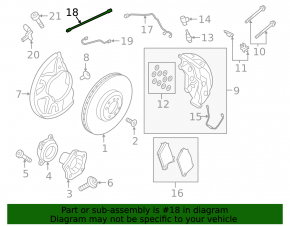 Front left brake hose for Porsche Cayenne 19-23