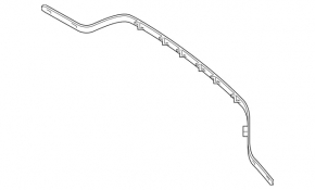 Mercedes W213 E 17-20 chrome rear bumper molding, AMG pack, crack, scratches, broken mount