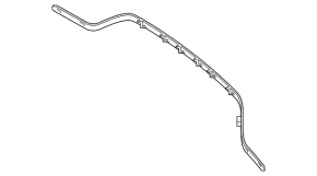 Mercedes W213 E 17-20 chrome rear bumper molding, AMG pack, crack, scratches, broken mount