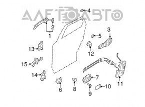 Door hinge lower rear left Mazda CX-7 06-09