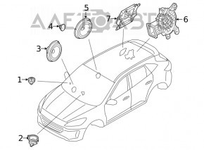 Speaker rear left Ford Edge 15 - broken guide