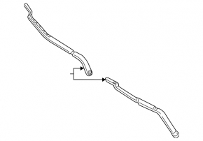 Right wiper arm Lincoln MKX 16-