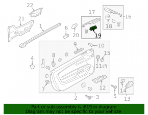 Front left window lift control Ford Mustang mk6 15- coupe