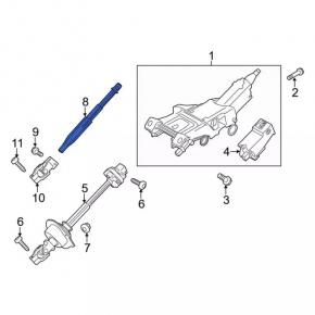 Steering cardan shaft Ford Mustang mk6 15- middle part