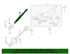 Steering cardan shaft Ford Mustang mk6 15- middle part
