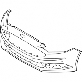 Front bare bumper Ford Fusion mk5 17-18 for parking sensors